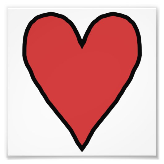 小赤いハートの愛10 フォトプリント            (正面)