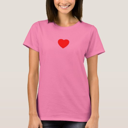 小赤いハート Tシャツ (正面)