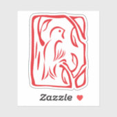 小赤鳥 シール (シート)