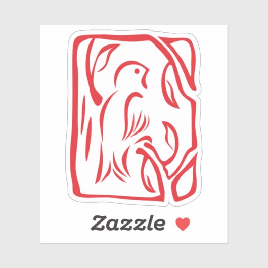 小赤鳥 シール (シート)