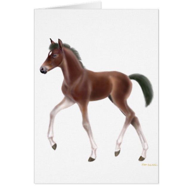 小走りに走る子馬カード (正面)