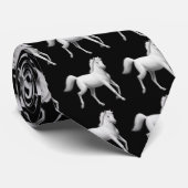 小走りに走る白馬のタイ ネクタイ (ロール)