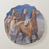 小走りに走る競争Lancieuxブリッタニー2014年 ラウンドクッション (裏面)