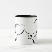 小走りに走る馬のマグ マグカップ (中央)