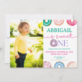 小野甘いドーナツ1st誕生日パーティー写真 招待状