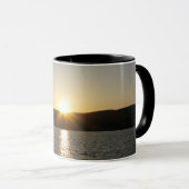小野田湖の夕日:垂直 マグカップ (正面右)