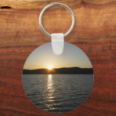 小野田湖の夕日：水平 キーホルダー (正面)