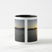 小野田湖の夕日:水平 マグカップ (中央)