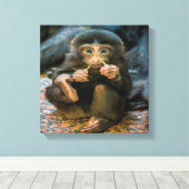 小間抜け猿 キャンバスプリント (インサイチュ (ウッドフロア))