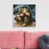 小間抜け猿 キャンバスプリント (インサイチュ (リビング))