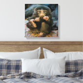 小間抜け猿 キャンバスプリント (インサイチュ (寝室))