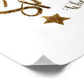 小離れさい輝く引用文金ゴールドタイポグラフィ ポスター (角)