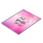 小離れさな輝くピンク ノートブック (左側)