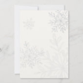 小雪の雪の雪の雪かきの冬のベビー空白のシャー 招待状 (裏面)