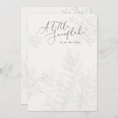 小雪の雪の雪の雪かきの冬のベビー空白のシャー 招待状 (正面/裏面)