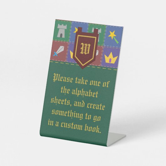 小額のファンタジー掛け座看板 台座サイン (正面)