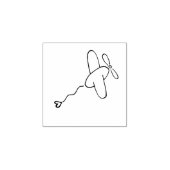 小飛行機(ハート) ラバースタンプ (インプリント)