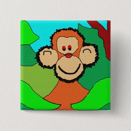 小鬼のチンパンジー 缶バッジ (正面)