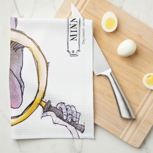 小魚の魚、贅沢なfernandes キッチンタオル (四つ折り)