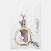 小魚の魚、贅沢なfernandes キッチンタオル (縦)