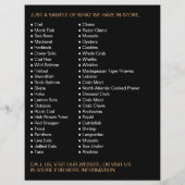 小魚，魚屋/妻，魚市場の広告 チラシ (裏面)