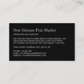 小魚，魚屋/妻，魚市場 名刺 (裏面)