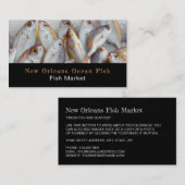 小魚，魚屋/妻，魚市場 名刺 (正面/裏面)