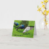 「小鳥が教えてくれた…」 クジャク カード (黄色い花)