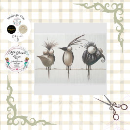 小鳥が離れ線に止まる 薄葉紙