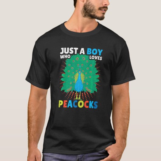小鳥と牡鹿を愛する少年 Tシャツ (正面)