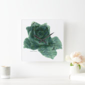 小鳥に聞いたバラ スクエア壁時計 (ホーム)