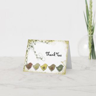 小鳥のサンキューカード サンキューカード