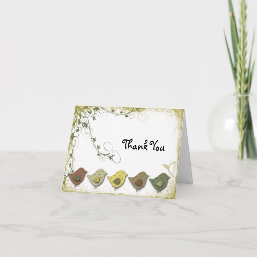 小鳥のサンキューカード サンキューカード (正面)