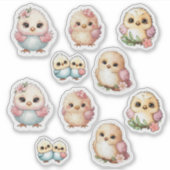 小鳥のステッカーシート シール (正面)