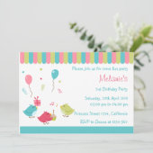 小鳥のパーティの招待状 招待状 (スタンド正面)