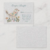 小鳥のフローラカラフルの赤ちゃんシャワー エンクロージャーカード (正面/裏面)