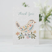 小鳥のフローラカラフルサンキューカード サンキューカード (スタンド正面)