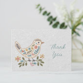 小鳥のフローラカラフルサンキューカード サンキューカード (スタンド正面)