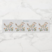 小鳥のフローラカラフル水瓶ラベル ペットボトルラベル (シングルラベル)