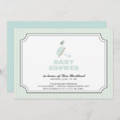 小鳥のベビーシャワーの招待状 招待状 (正面/裏面)