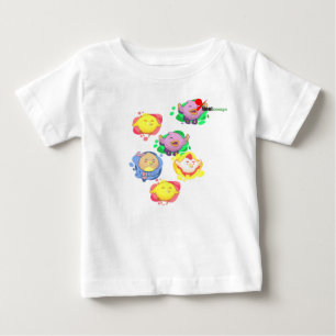  小鳥のベビーTシャツ  ベビーTシャツ