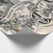 小鳥の最愛のDecoupageポスター ラッピングペーパー (角)