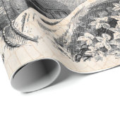 小鳥の最愛のDecoupageポスター ラッピングペーパー (ロールコーナー)