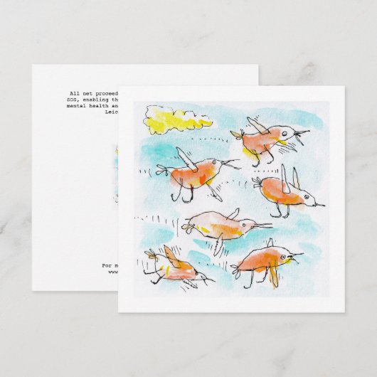 小鳥の群れ シーズンカード (正面/裏面)