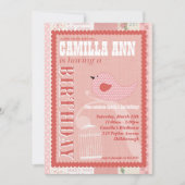 小鳥の誕生日のパーティの招待状 招待状 (正面)