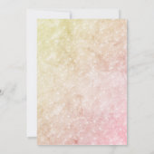 小鳥の離れ花ピンクの赤ちゃんシャワー 招待状 (裏面)