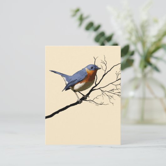 小鳥の青 ポストカード (スタンド正面)