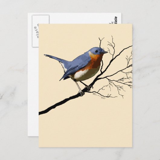 小鳥の青 ポストカード (正面/裏面)