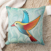 小鳥の飛翔枕 クッション (ブランケット)