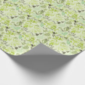 小鳥を表示するベビー模様 ラッピングペーパー (角)